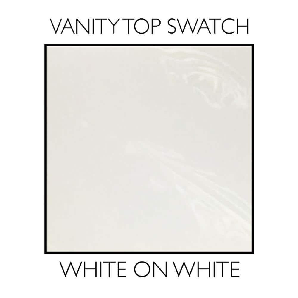 Design House 43 in W x 22 in Cultured Marble Vanity Top in White on White with White on White Basin and 4 in Faucet Spread