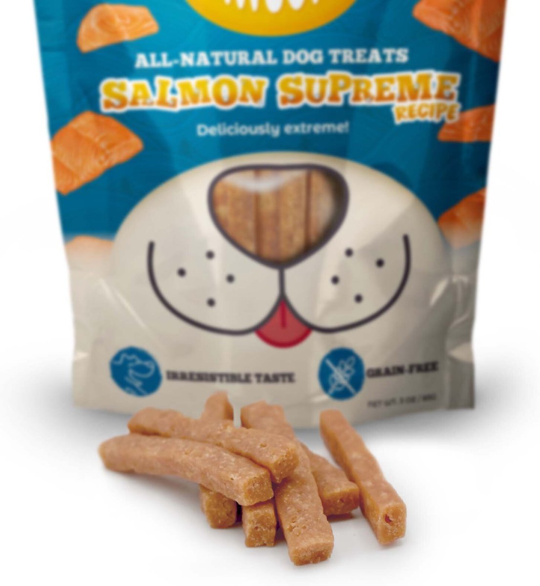 Awesome Pawsome Salmon Supreme Recipe Dog Treats， 3-oz bag