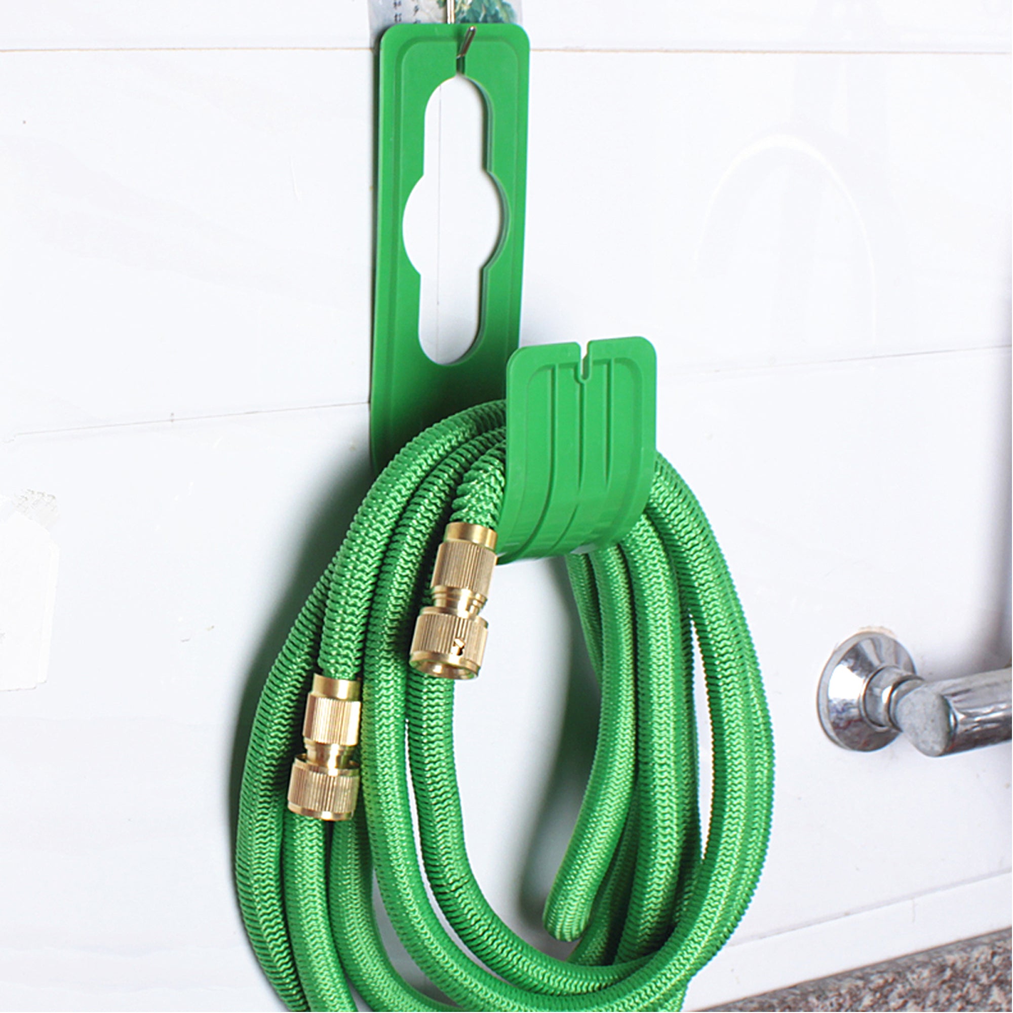 Zoiuytrg Wall Mounted Garden Hose Pipe Reel Holder Hanger Storage Hook Watering Rack