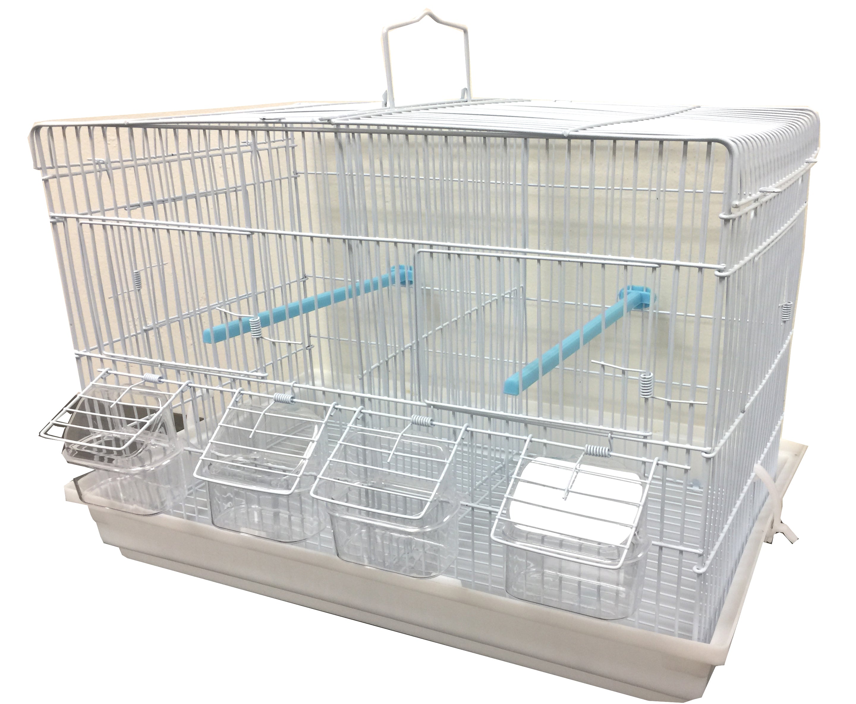 Breeder Breeding Bird Flight Travel Carrier Cage With Top Center Divider Deep Base Side Breeding Nest Doors For Aviaries Finches Canaries Lovebirds