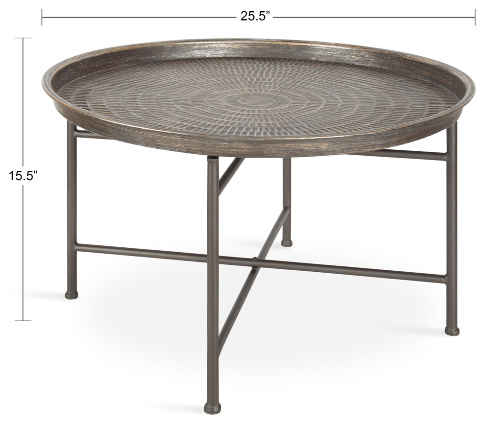 Mahdavi Round Metal Accent Table   Contemporary   Side Tables And End Tables   by Uniek Inc.  Houzz