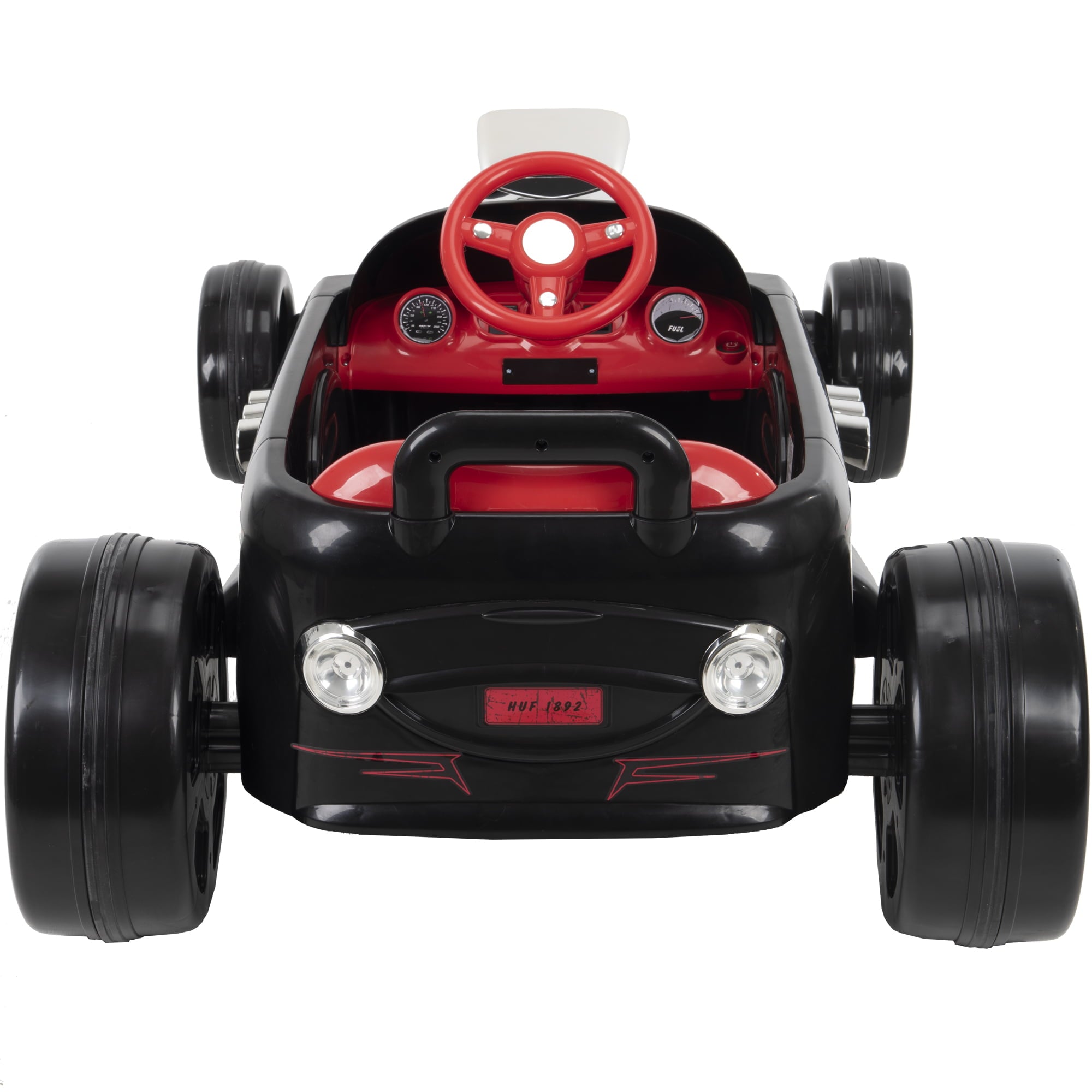 Huffy 6V Hot Rod Racer Boys' Ride-On Electric Car for Kids, Black