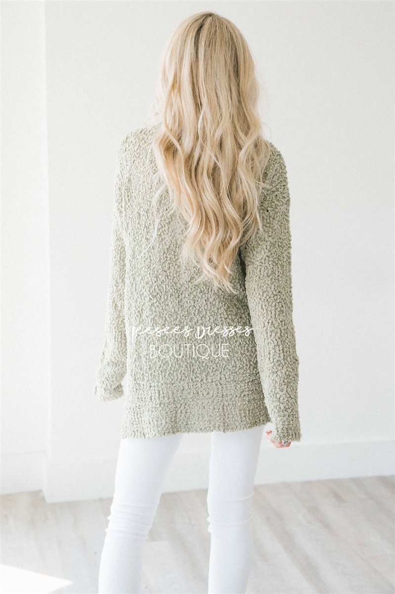 Cozy Fall Popcorn Pullover Round Neck Sweater