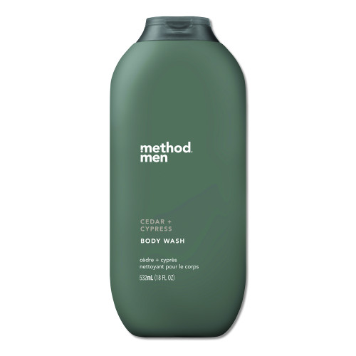 Method Mens Body Wash， Cedar and Cyprus， 18 oz， 6/Carton (01860)