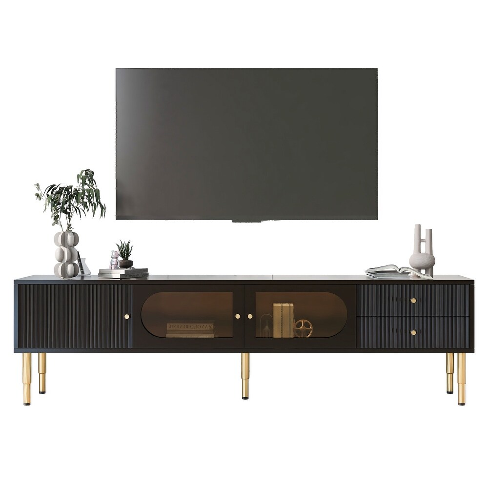 Modern TV Stand Media Console Cabinets for TVs up to 80\