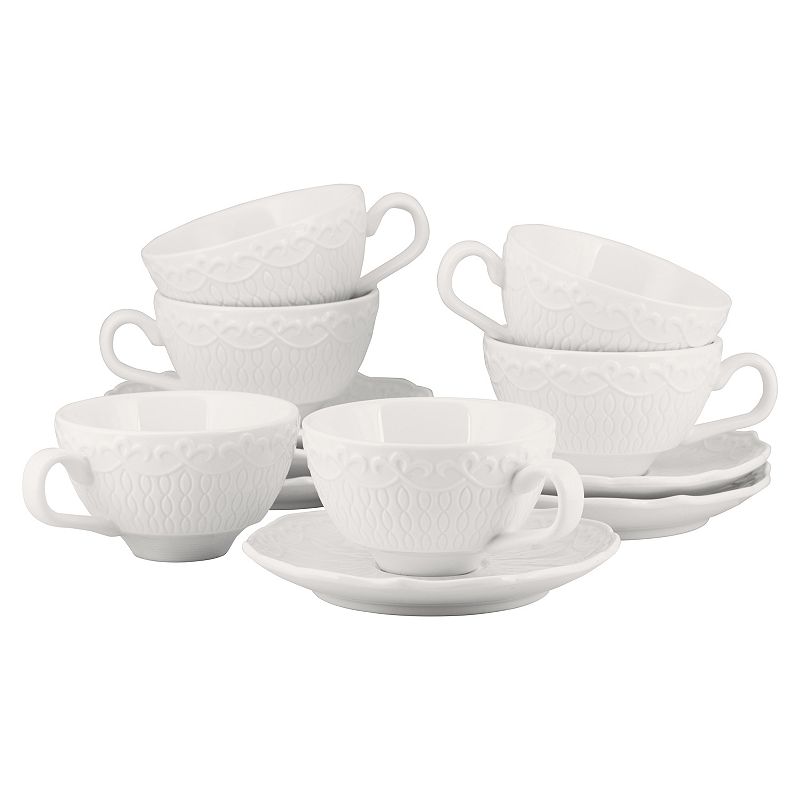 10 Strawberry Street Ever 6-pc. Cup and Saucer Set