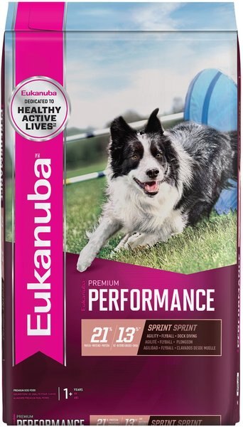 Eukanuba Premium Performance 21/13 SPRINT Adult Dry Dog Food， 28-lb bag