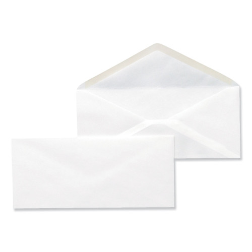 Universal Open-Side Business Envelope， #10， Monarch Flap， Gummed Closure， 4.13 x 9.5， White， 500/Box (35210)