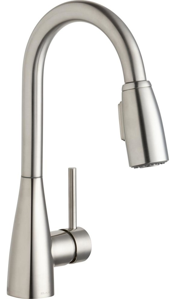 Elkay Avado Bar Faucet With Pull Down Spray and Forward Only Handle   Contemporary   Bar Faucets   by Sink Source  Houzz