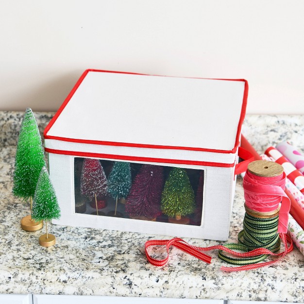 Household Essentials Large Holiday Storage Box Red