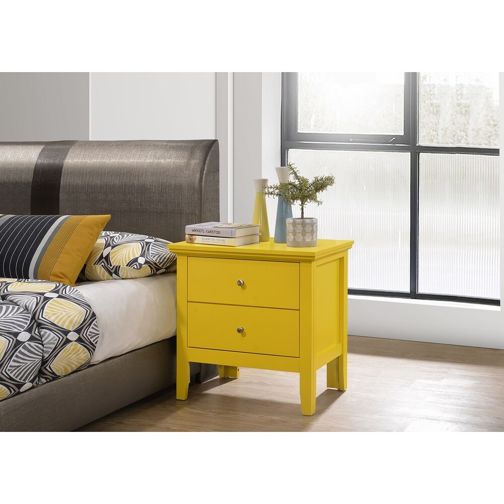 Storage Nightstand with 2 Drawer