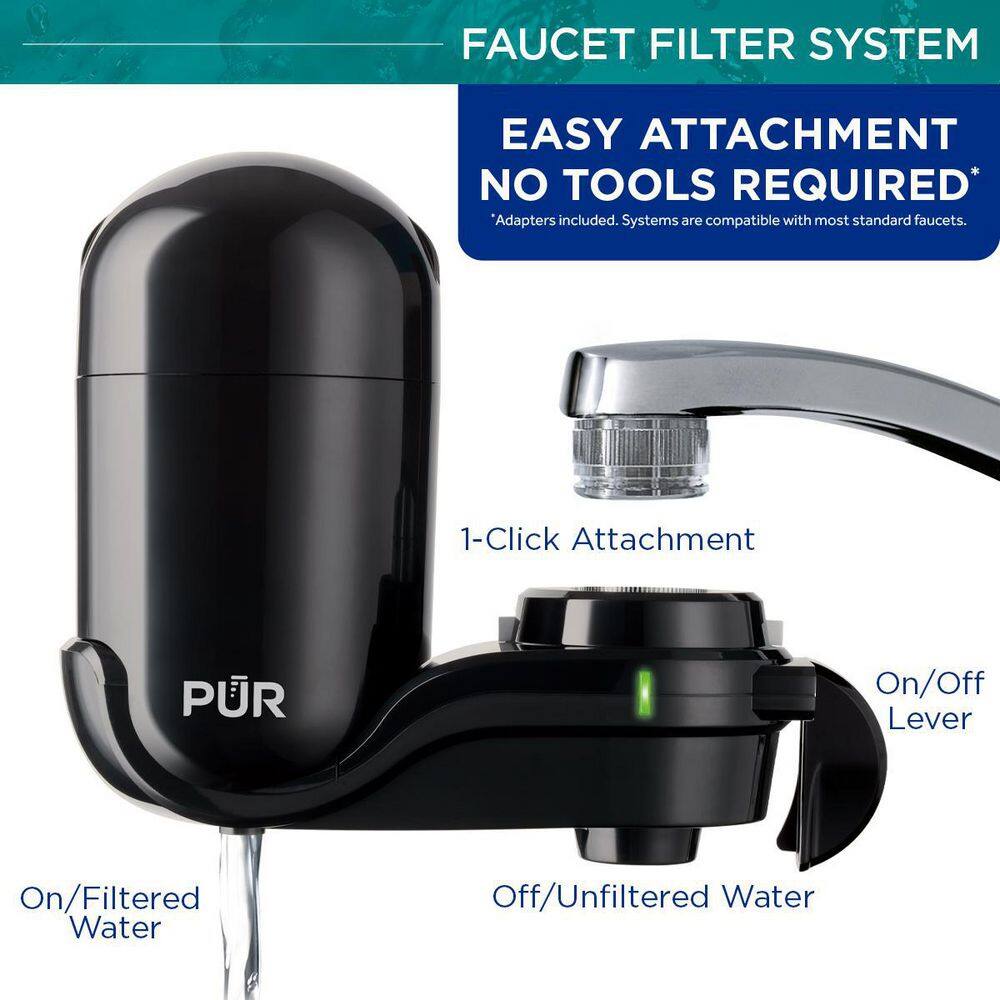 PUR PLUS Faucet Mount Filtration System Black FM2100B