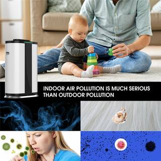 Aoibox Smart Air Purifier with H13 True HEPA Filter for Large Homes up to 3000 sq. ft. with Movable wheel Wisdom WiFi SNMX4229