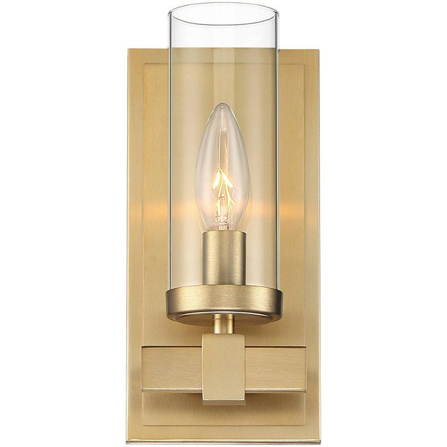 Fixture Clear Glass Cylinder Shade For Bedroom Bathroom Vanity Reading Living Room