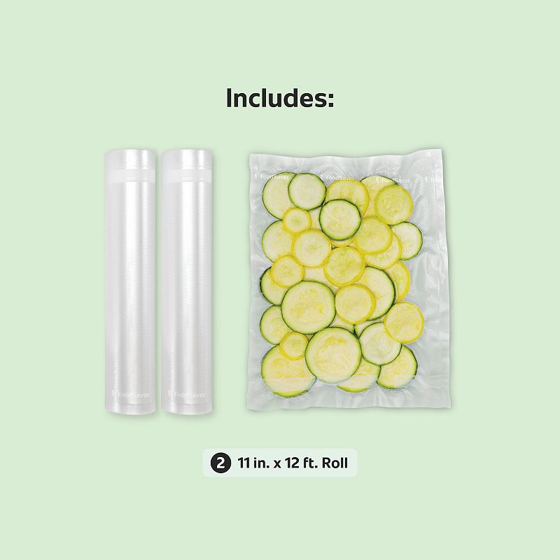 FoodSaver 11 x 12' Vacuum Sealer Roll 2-Pack