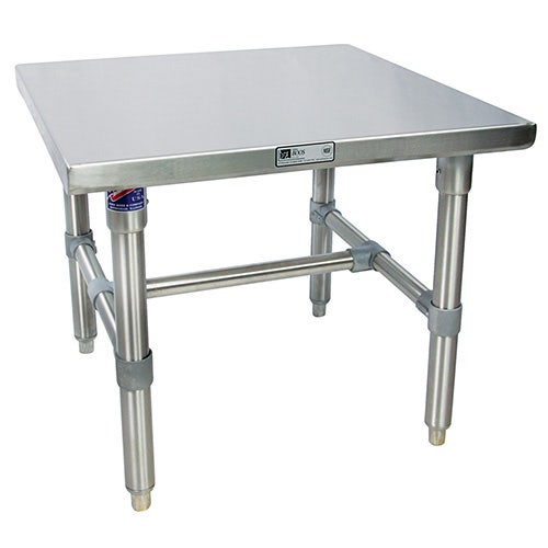 John Boos S16MS10-X 16 Gauge Stainless Steel Open Base Mixer Table， 30