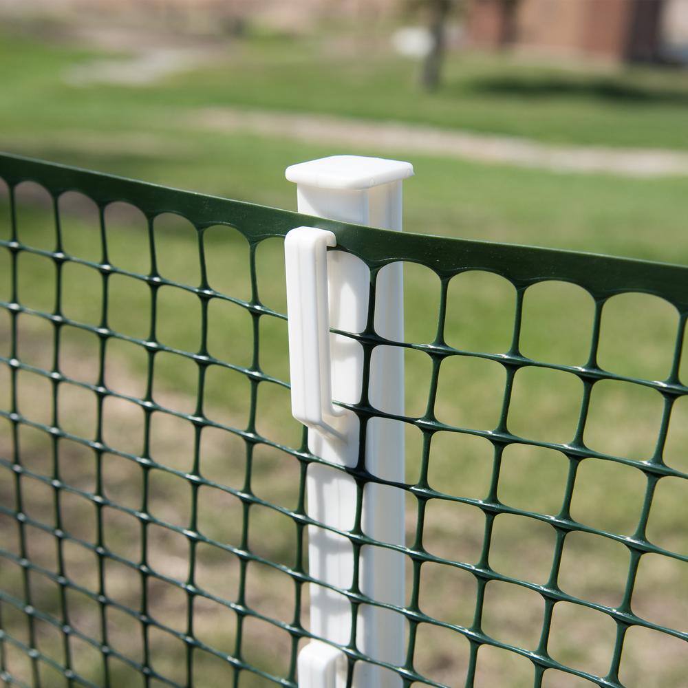 Everbilt 1 in. x 1 in. x 4 ft. White Step-In Fence Post 901120EB