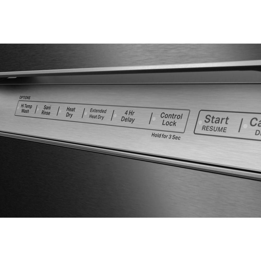 KitchenAid 24 in. PrintShield Stainless Steel Front Control Tall Tub Dishwasher with Stainless Steel Tub 39 DBA KDFE204KPS