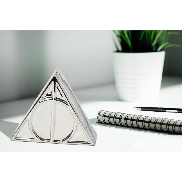 Seven20 Harry Potter Deathly Hallows Symbol Silver Storage Box 7 5 X 6 5 Inches