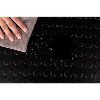 G-Floor Coin 5 ft. x 10 ft. Midnight Black Commercial Grade Vinyl Garage Flooring Cover and Protector GF75CN510MB