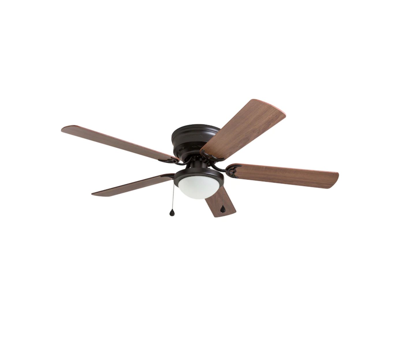 Harbor Breeze 41690 Armitage 52-in Bronze LED Indoor Flush Mount Ceiling Fan with Light (5-Blade)