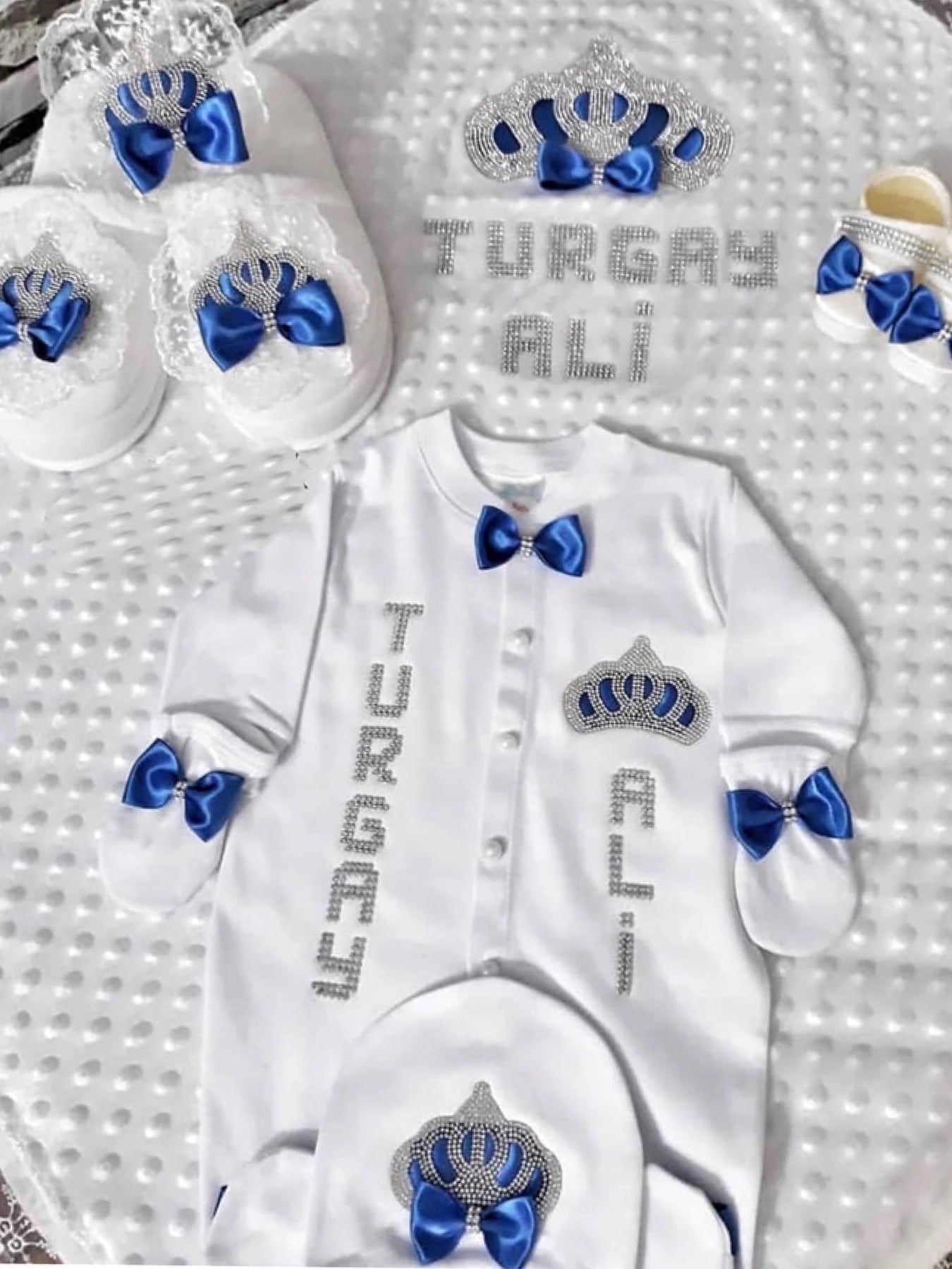 5pcs Newborn Baby Boy Outfits Kids Clothing Real Cotton Infant0 Products Shirt Pants Mittens Receiving Blanket