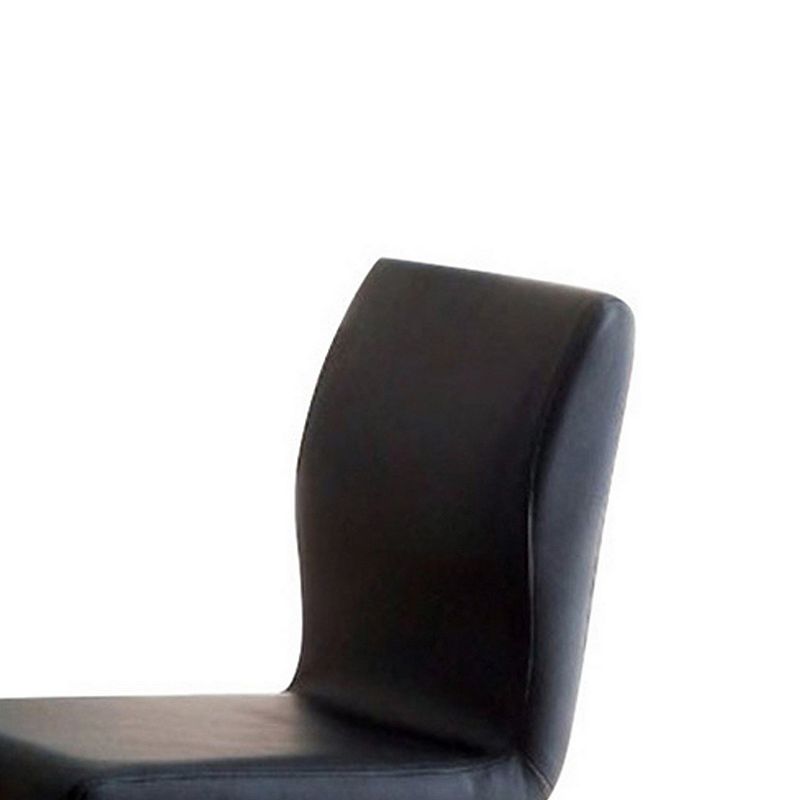 Lodia II Contemporary Counter Height Chair With Black Pu， Set of 2