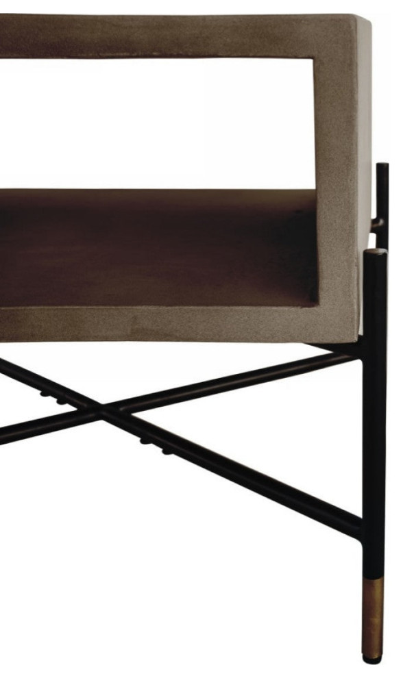 Sofi Modern Concrete and Metal Coffee Table   Modern   Coffee Tables   by Virgil Stanis Design  Houzz