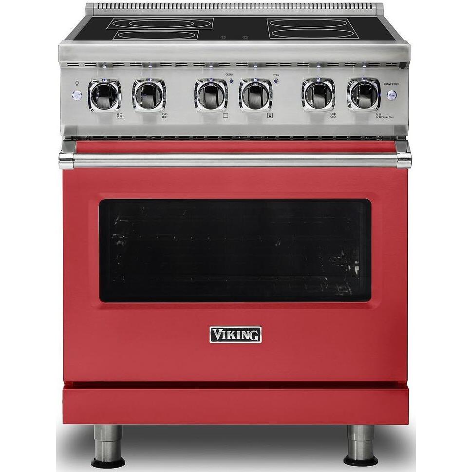 Viking 30-inch Freestanding Electric Range with SoftLit LED Lights VER5301-4BSM