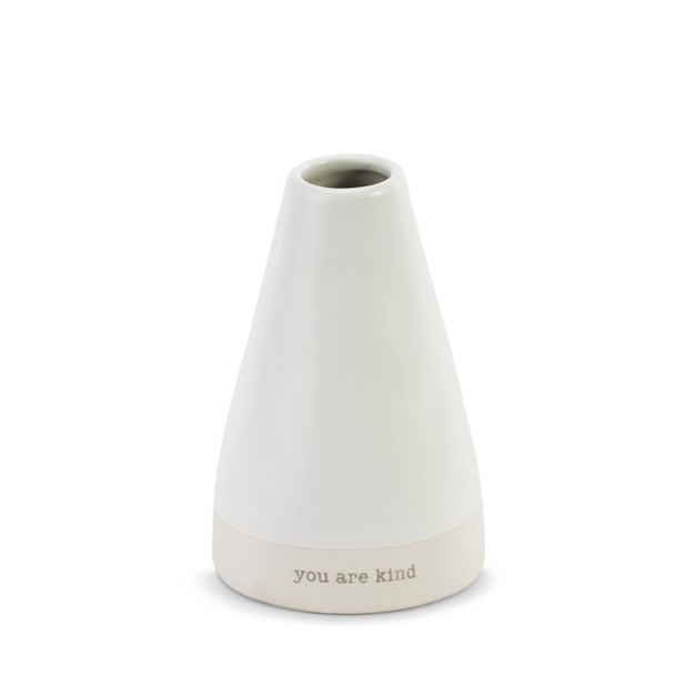 Demdaco Kind Just Because Vase White