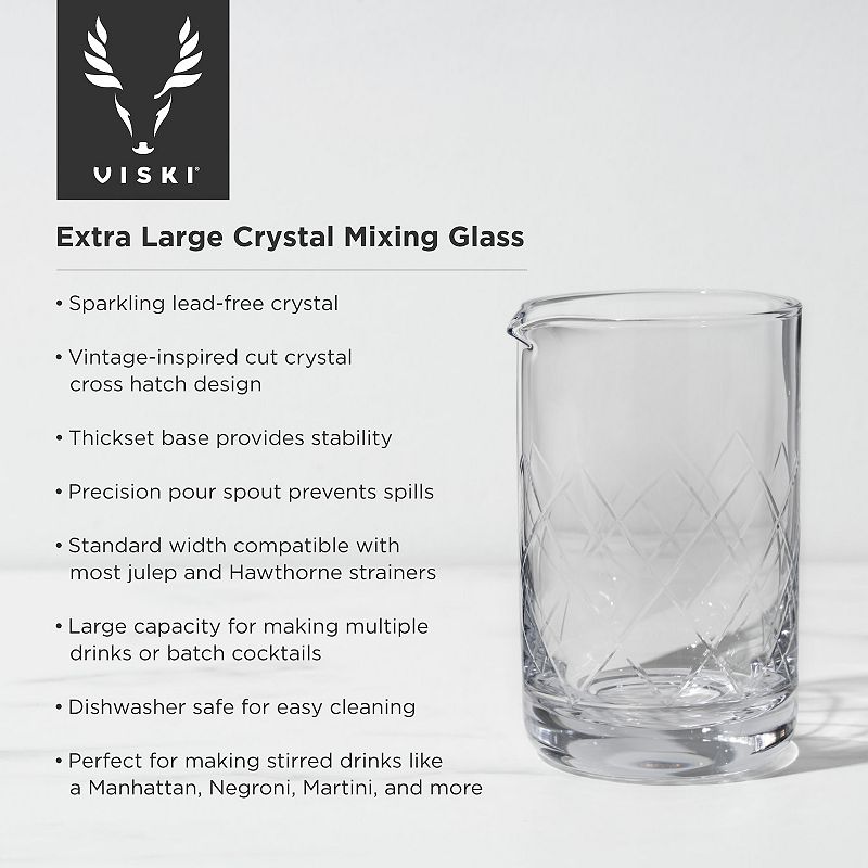 Extra Large Crystal Mixing Glass by Viski