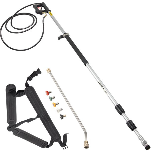 Vevor Telescoping Pressure Washer Wand， 18ft 4000psi Gutter Cleaning Tool， with Extension Wand