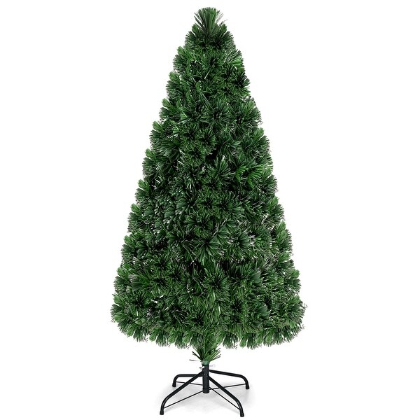 5 Feet Artificial PreLit Fiber Optic PVC Christmas Tree