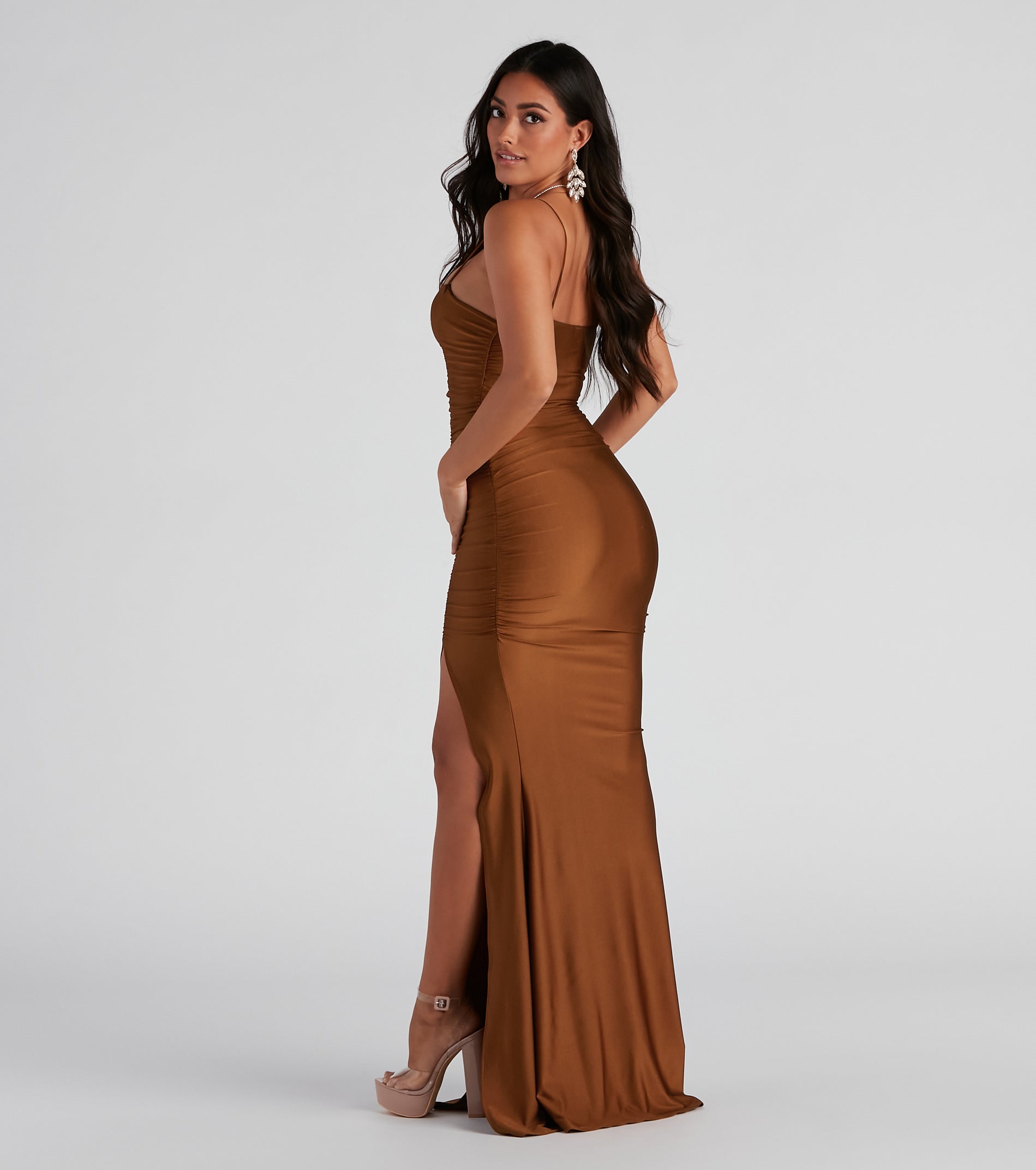 Cece Formal Square Neck Long Dress