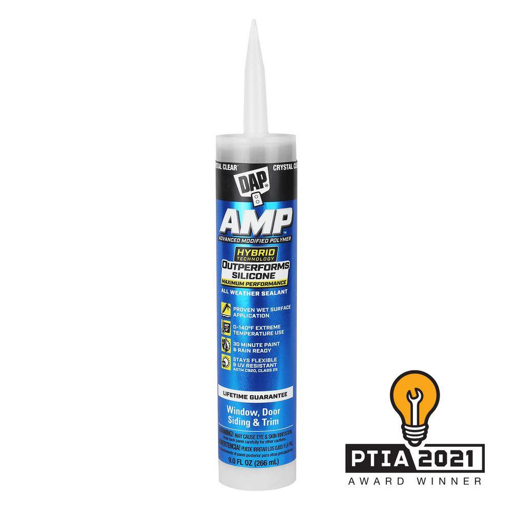 DAP AMP Advanced Modified Polymer 9 oz. Crystal Clear All Weather Window Door and Siding Sealant 00761