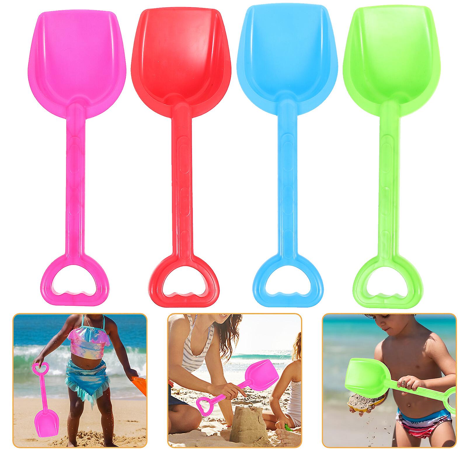 4pcs Colorful Simulation Shovels Toys Portable Miniature Shovels Beach Game Sand Digging Shovels Toys