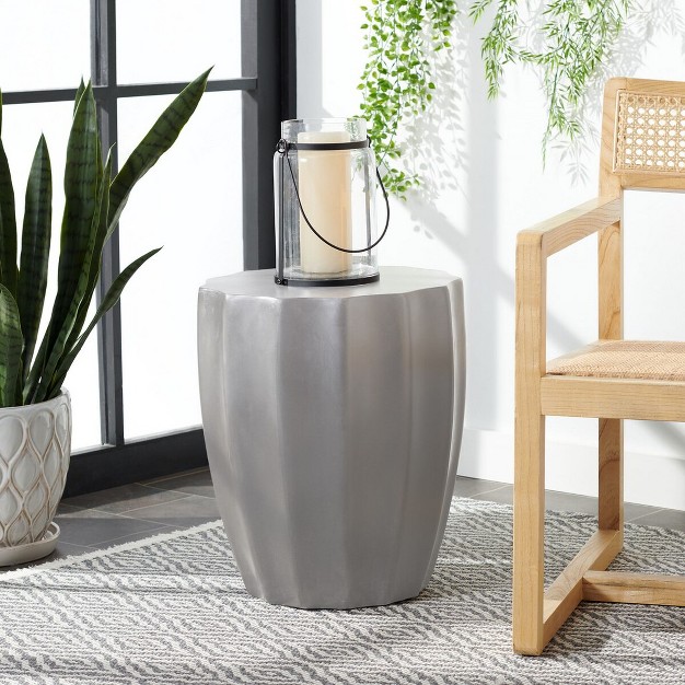 Jaslyn Concrete Indoor outdoor Accent Stool Safavieh