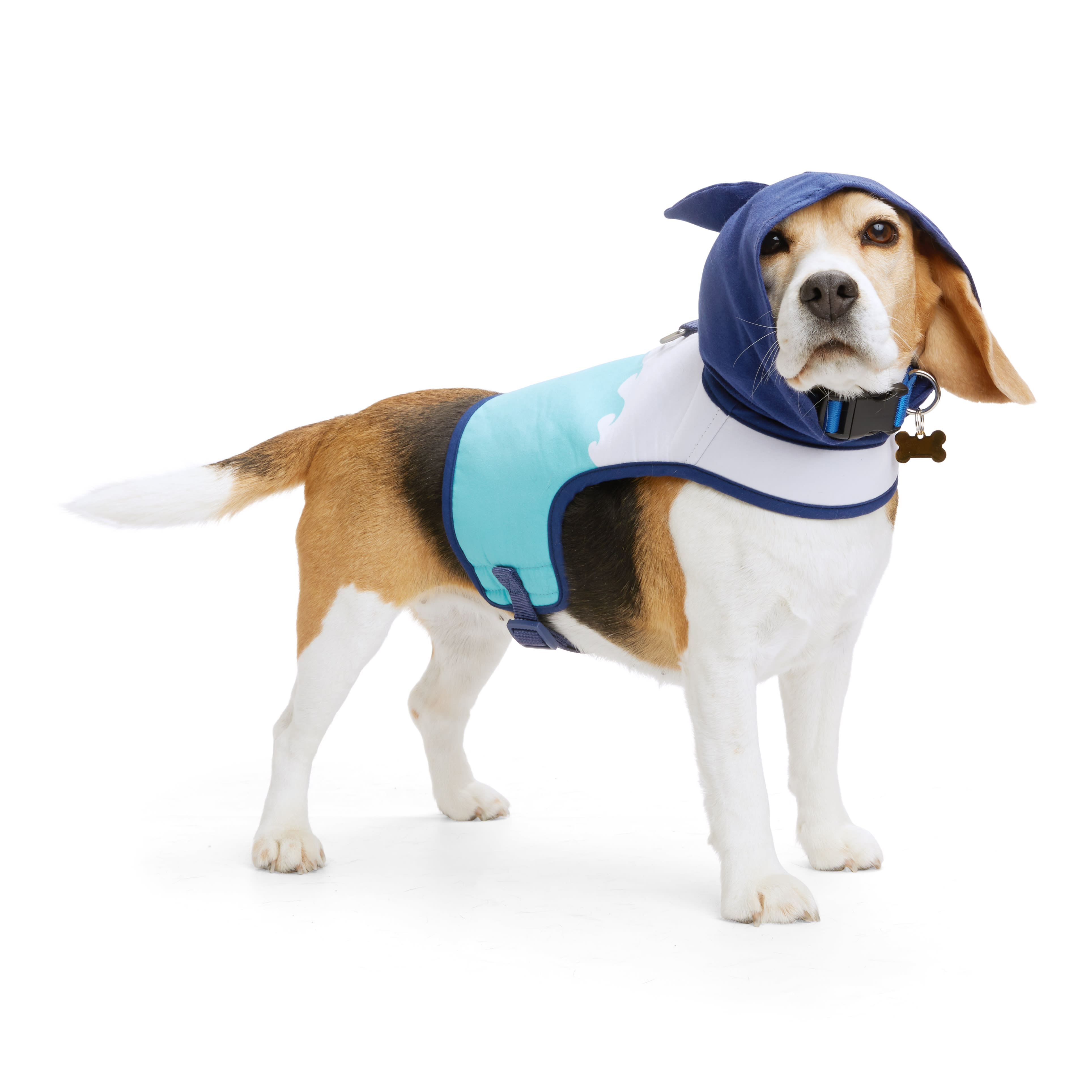 YOULY Shark Dog Hoodie Dog Harness， Small