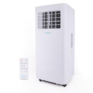 SereneLife 8000 BTU (5000 BTU DOE) Portable Air Conditioner AC Cooling Unit with Dehumidifier and Fan Window Mount Kit in White SLPAC805W