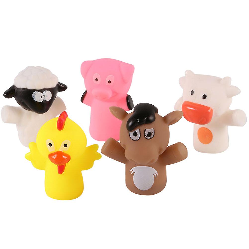 5pcs Portable Finger Puppets Wear-resistant Finger Dolls Adorable Finger Toys Kids Supply