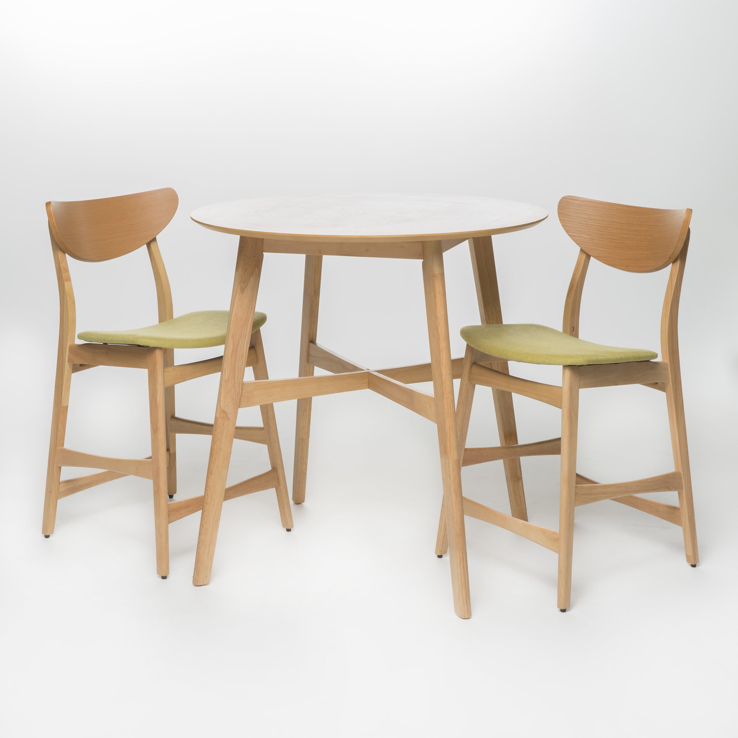 Helen Dark Fabric/ Wood Finish Counter Height Dining Set