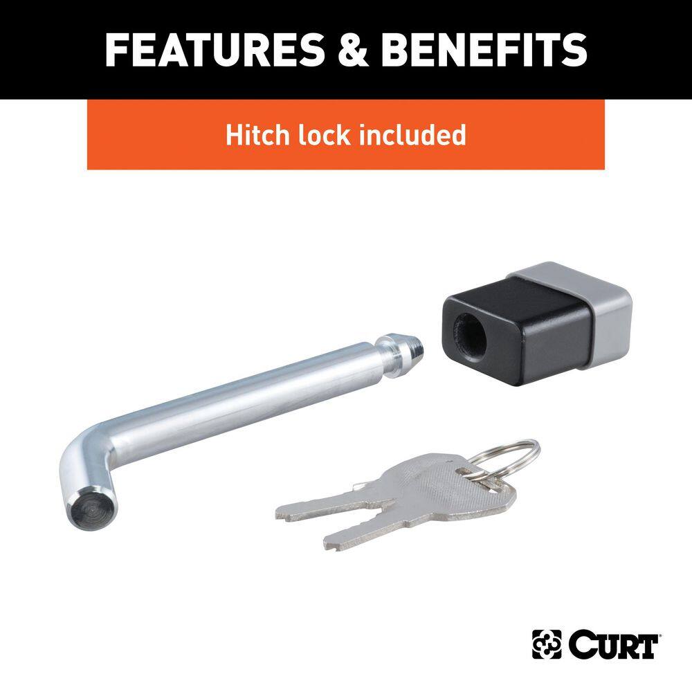 CURT 7500 lbs. 2 in. Drop Trailer Hitch Ball Mount Draw Bar Towing Starter Kit with 2 in. Ball (2 in. Shank) 45141