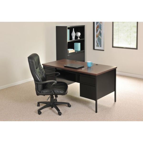 Lorell Fortress Series Double-Pedestal Computer Desk