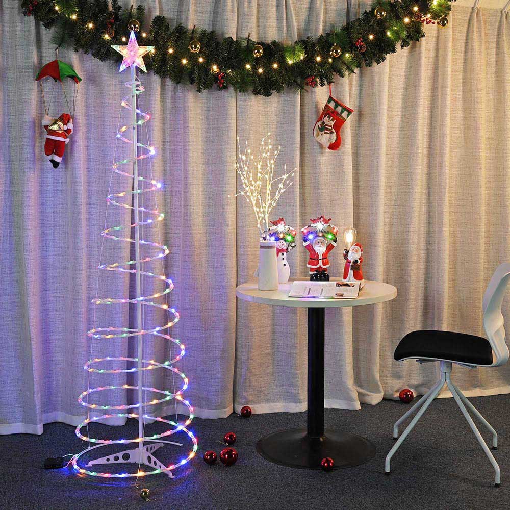 Yescom 6' Lighted Spiral Christmas Tree Xmas Decor Battery Operated