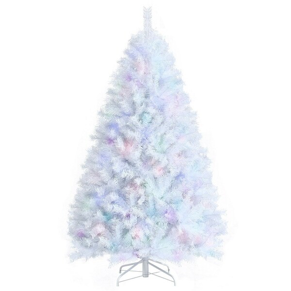 Iridescent Artificial Christmas Tree with Sturdy Metal Base