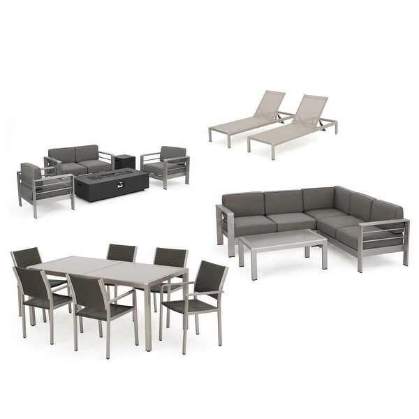 Cape Coral 18piece Outdoor Seating Set with Cushions by Christopher Knight Home