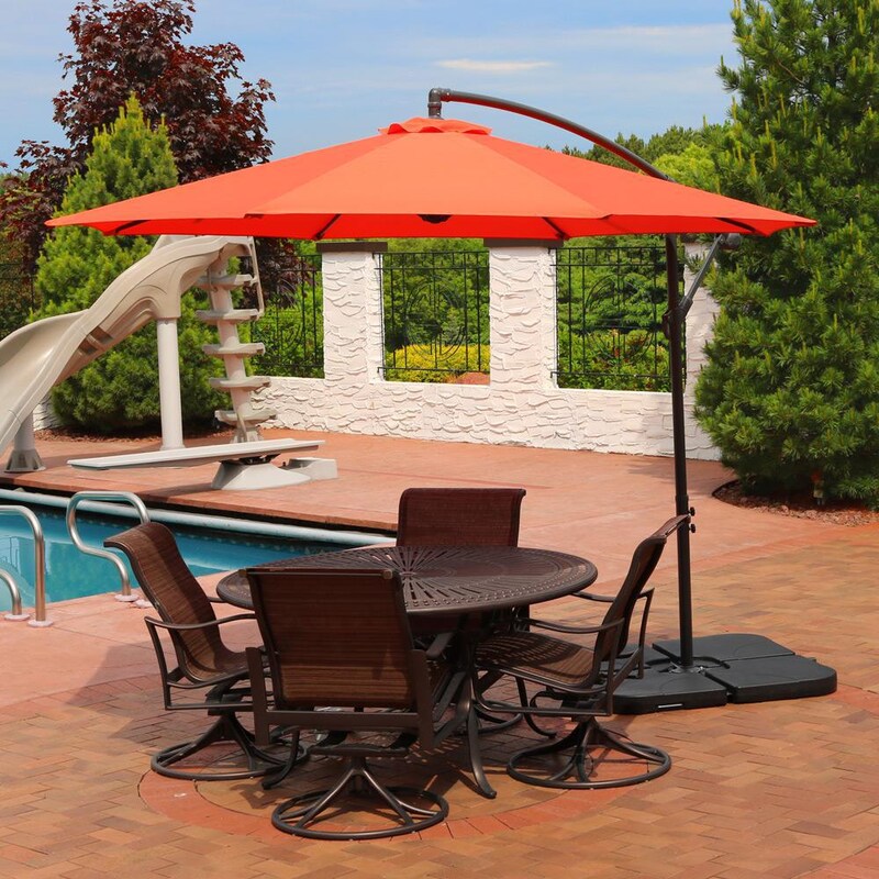 Ultimate Patio 10 Ft. Octagonal Steel Patio Cantilever Umbrella W/ Crank