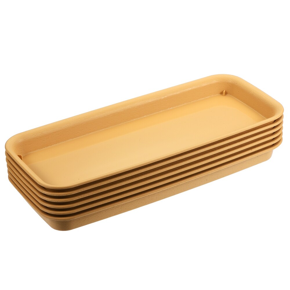 Plant Pot Saucers Plastic Rectangular Flower Drip Trays Indoor Outdoor   40x17cm