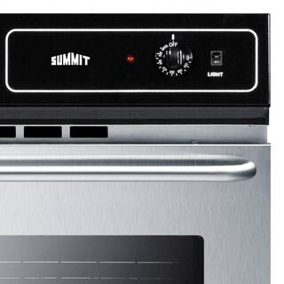 Summit Appliance 24 in. Single Electric Wall Oven in Stainless Steel TEM721BKW