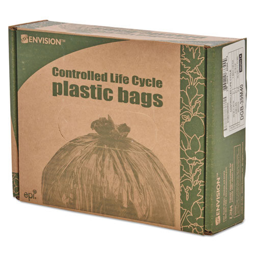 Stout Controlled Life-Cycle Plastic Trash Bags | 33 gal， 1.1 mil， 33